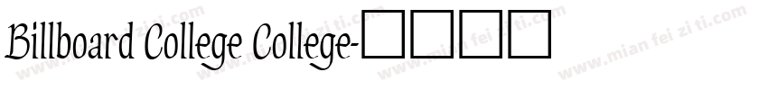 Billboard College College字体转换
